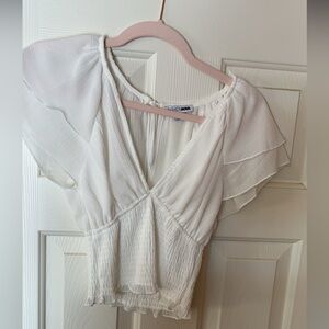 Fashion Nova | Women’s Beautiful V-Neck Blouse Top Size XSMALL